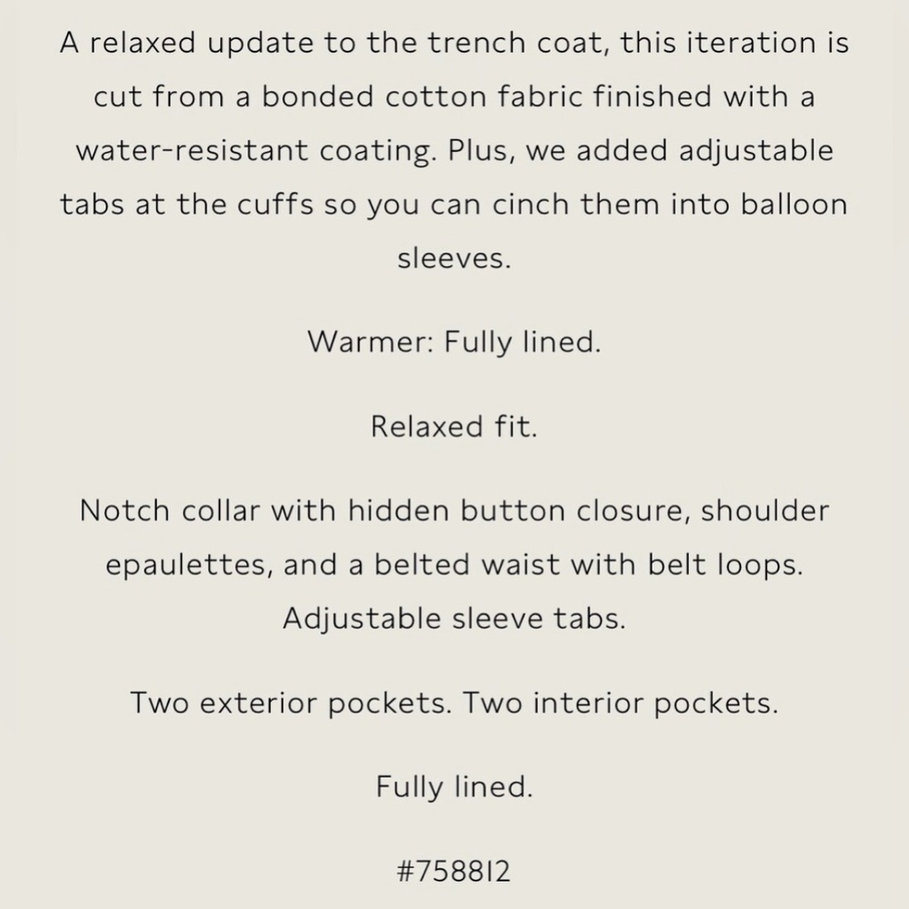 Banana Republic‎ timeless Trench Coat long in Black WATER RESISTANT - Picture 15 of 16